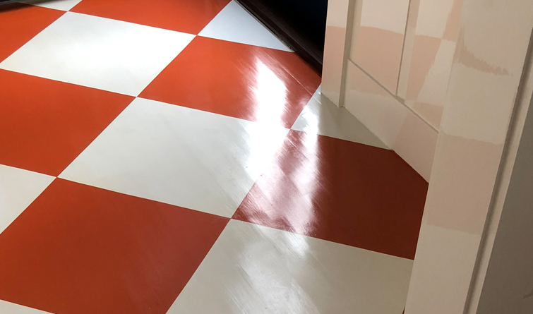 12.Hand painted floor