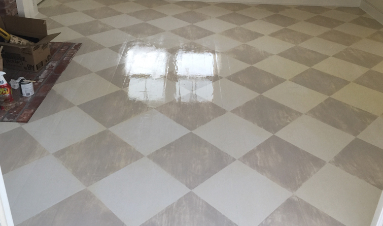 17.Floor handpainted