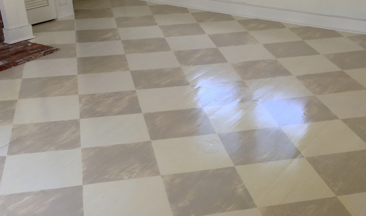 17.Hand painted floor